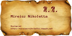 Mireisz Nikoletta névjegykártya