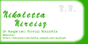 nikoletta mireisz business card